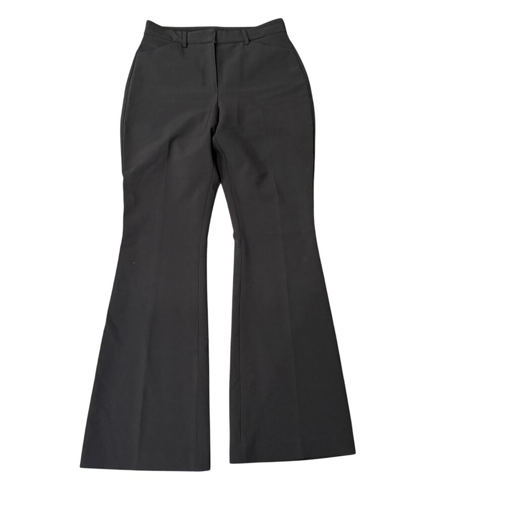 Express Editor Flare Black Dress Pants Womens 6R Mid Rise Y2K Trouser Office